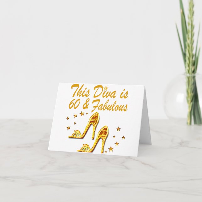 CARTE OR GLAMOREUX 60E ANNIVERSAIRE (Devant)