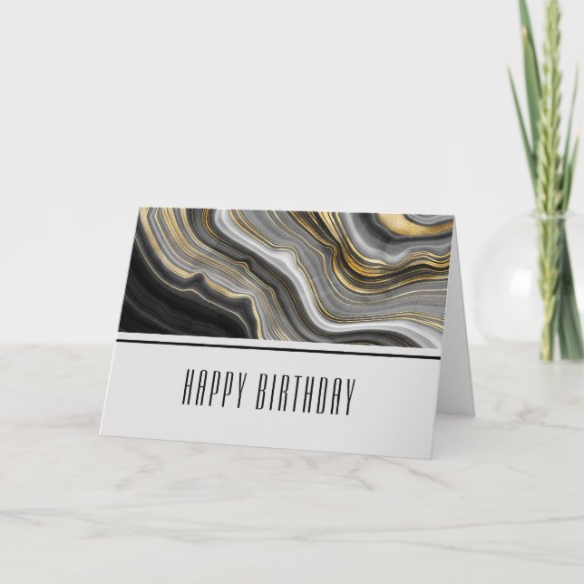 Carte Or moderne et gris Agate Géode Géode Gémstone Anni (Devant)
