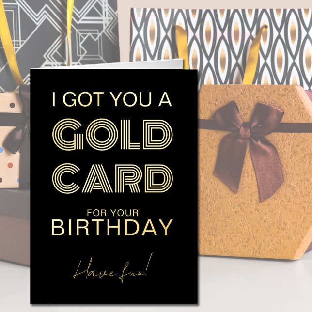 Carte Or pour Anniversaire Funny Foil Grey Card (Créateur téléchargé)