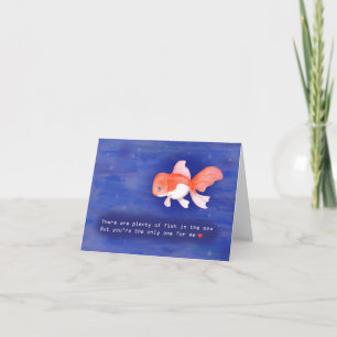 Carte Oranda Goldfish Valentines Day / Anniversaire Amou