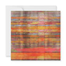 Carte Orange Abstrait Art Invitation