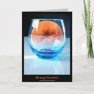 Carte orange de cocktail