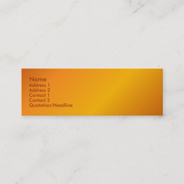 Carte orange de profil (Devant)