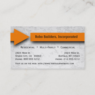 Carte orange d'entreprise de construction de