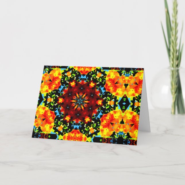 Carte Orange floral (Devant)