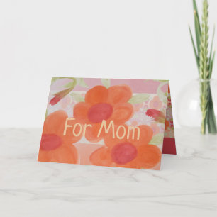 Carte Orange Floral Design