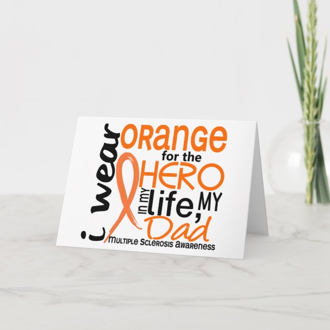 Carte Orange Pour Héros 2 Papa MS Multiple Sclerose (Devant)