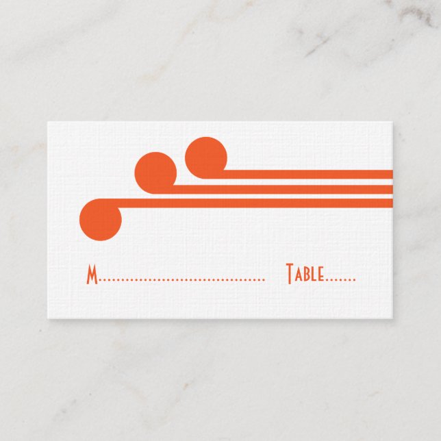 Carte orange simple déco chic (Devant)