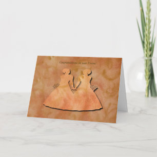 Carte Orange Swirl Lesbian Union civile