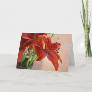 Carte Orange Tiger Lily Gros plan Photo personnalisée