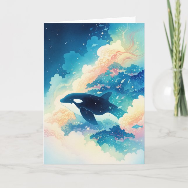 Carte Orca Dancing in the Waves (Devant)