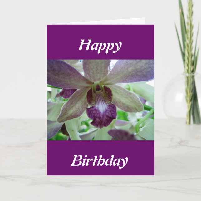 Carte Orchid de Purple et White (Devant)