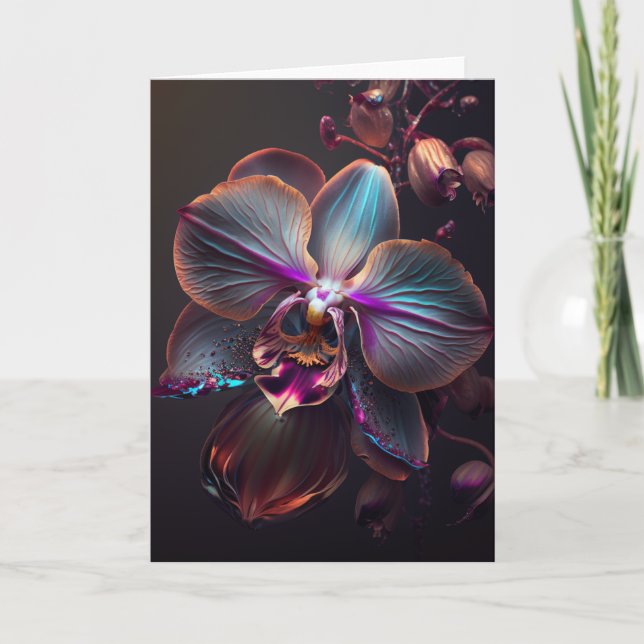 Carte Orchidée Blossom Toutes les occasions Salutation (Devant)
