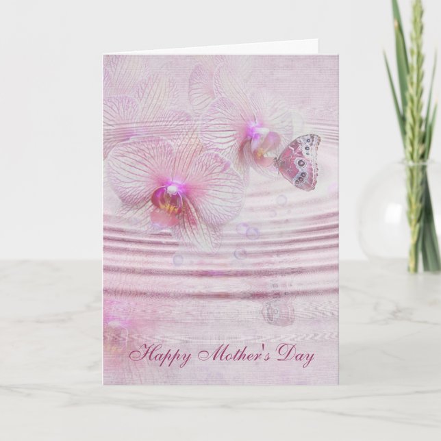 Carte Orchidée et papillon (Devant)