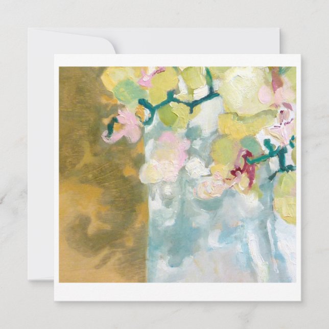 Carte Orchidée étude peinture à l'huile (Devant)