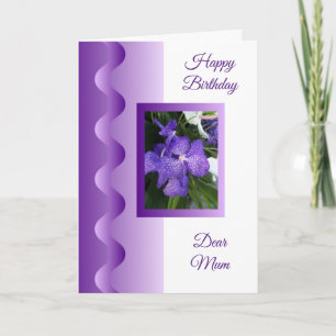 Carte Orchidée Personnalisée Mère Anniversaire
