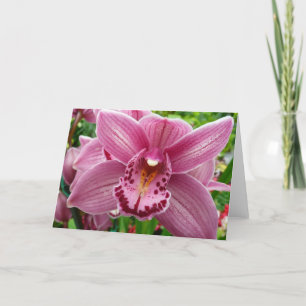 Carte Orchidée violette Élégante Florale