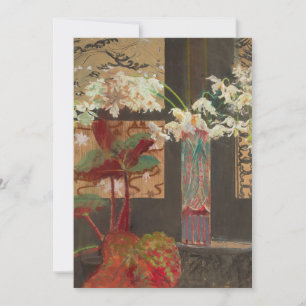 Carte Orchidées blanches et une pivoine   Leon Wyczółkow