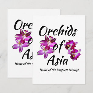 Carte Orchidées d'Asie