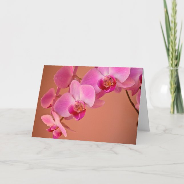 Carte Orchidées roses (Devant)
