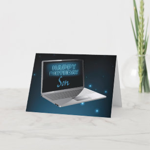 Carte Ordinateur d'anniversaire de fils