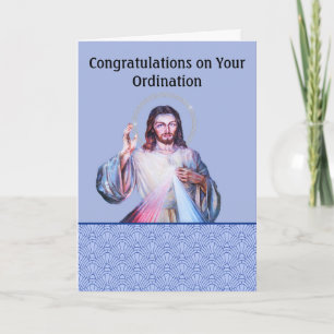 Carte Ordination avec l'image de Dieu