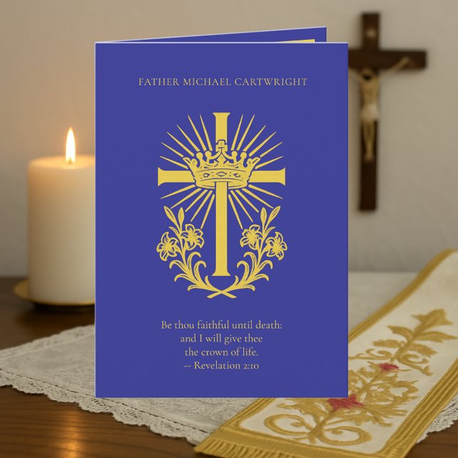 Carte Ordination de Jubilé Anniversaire Croix Prêtre de  (Créateur téléchargé)