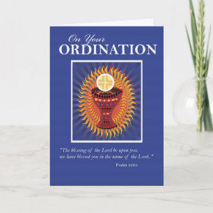 Carte Ordination Félicitations Hôte et Coupe