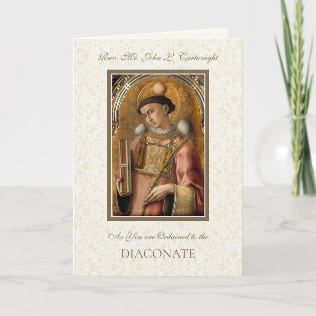 Carte Ordination religieuse de prêtre catholique (Devant)