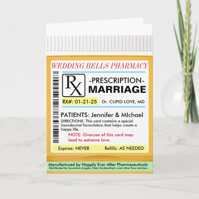 Carte Ordonnance de mariage (Devant)