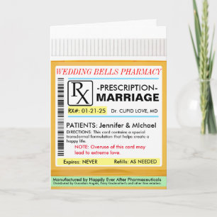 Carte Ordonnance de mariage