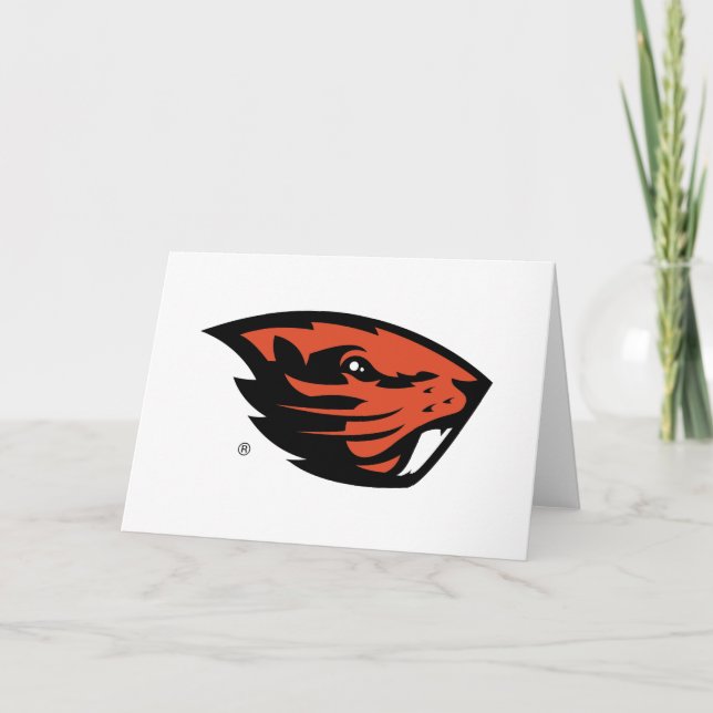 Carte Oregon State Beavers | Tête de castor (Devant)