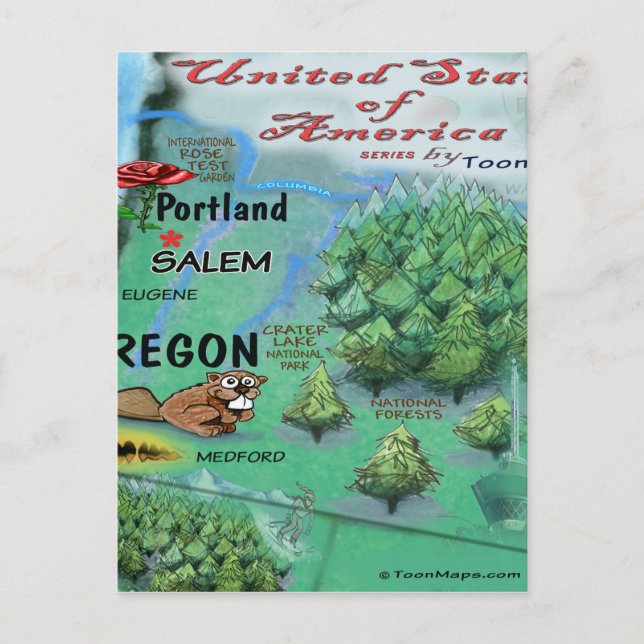 Carte Oregon USA (Devant)
