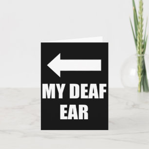 Carte Oreille droite sourde oreille sourde oreille sourd