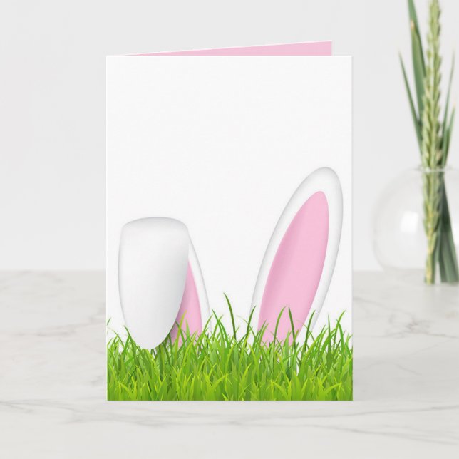 Carte Oreilles de Pâques dans l'herbe (Devant)
