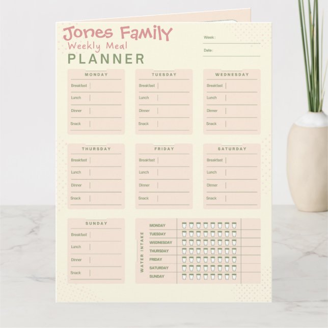 Carte Organisez-vous avec notre planificateur de repas n (Devant)