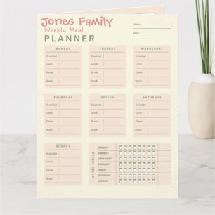 Carte Organisez-vous avec notre planificateur de repas n