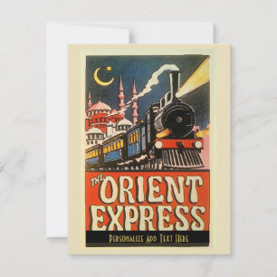 Carte Orient Express Train, ajouter du texte personnalis