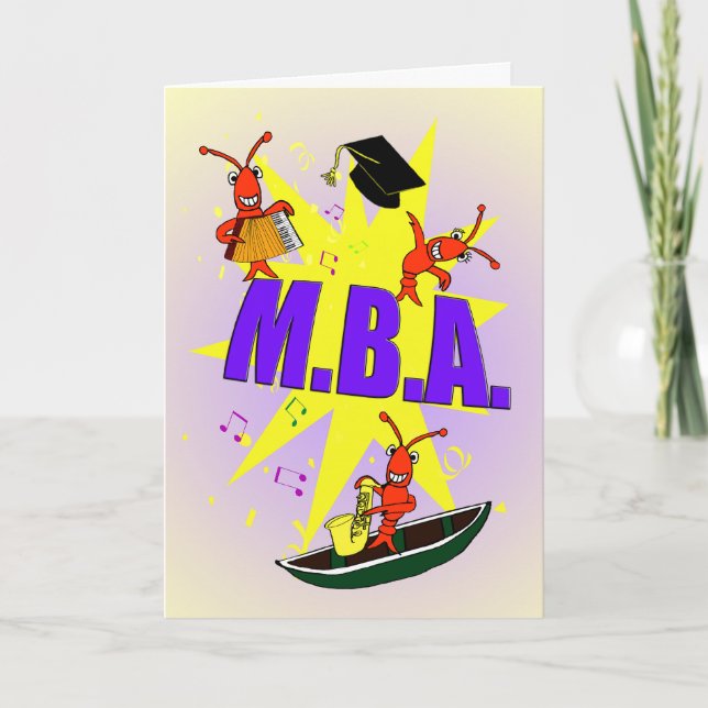 Carte orientée de félicitations de Cajun M.B.A (Devant)