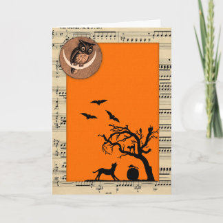 Carte orientée vintage de Halloween
