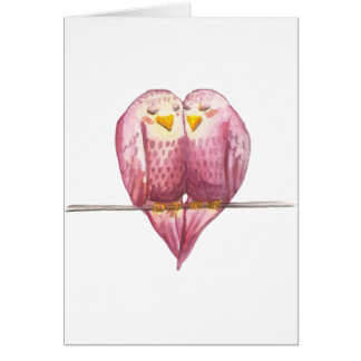 Carte originale d'aquarelle de Saint-Valentin de
