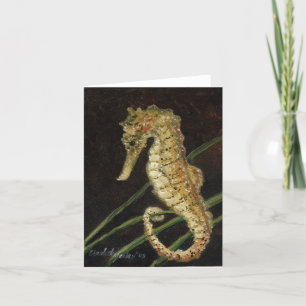 Carte originale de note d'art Sea Horse