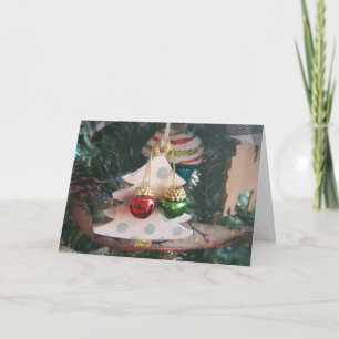 Carte Ornement de Noël de campagne Arbre de Noël