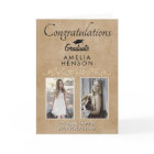 Ornement d'or rustique Elegant 2 Photo Graduation