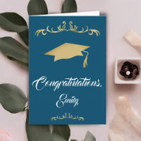 Ornement Doré Élégant Félicitations Diplômé
