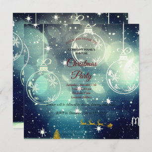 Carte Ornement, rennes d'or et Père Noël