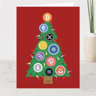 Carte ornementale Crypto Arbre de Noël Cryptomonna