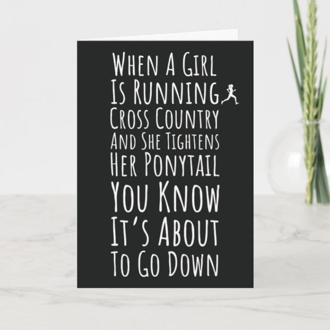 Carte Ornements de course à pied de cross Athlète Équipe (Devant)