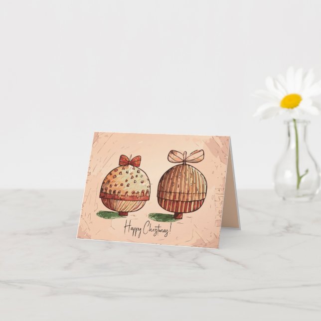 Carte Ornements de Noël (Petite plante)