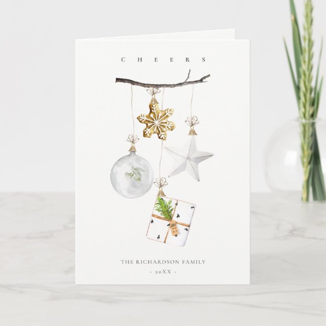 Carte Ornements de Noël Star Cookie Chime Cheval (Devant)